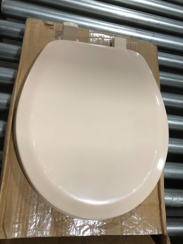Photo 3 of Bemis Round Bone Soft Toilet Seat Pink 
