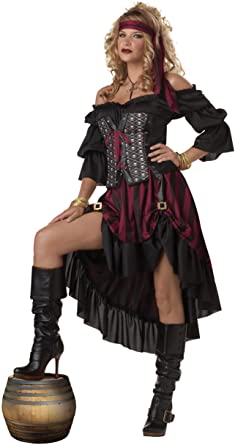 Photo 1 of California Costumes Women's Pirate Wench Adult, Black/Burgundy, Small