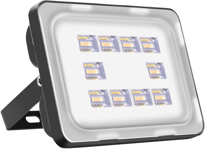 Photo 1 of Viugreum 30W LED Flood Light Outdoor, Thinner and Lighter Design, Waterproof IP65, 3000LM, Warm White (2800-3000K), Super Bright Security Lights, for Garden, Yard, Warehouse, Square, Billboard