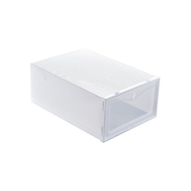 Photo 1 of 20pc Folding Plastic Clear Shoe Boxes Shoe Drawers Storage Container Organizers