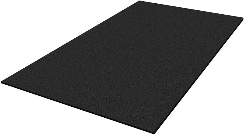 Photo 1 of 4x6 ft Black Rubber Gym - 3/4 Inch Floor Mat