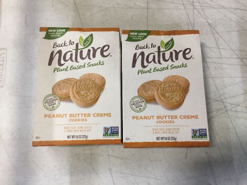 Photo 2 of Back to Nature Cookies, Non-GMO Peanut Butter Creme, 9.6 Ounce (2 pack) best by 01/14/2022