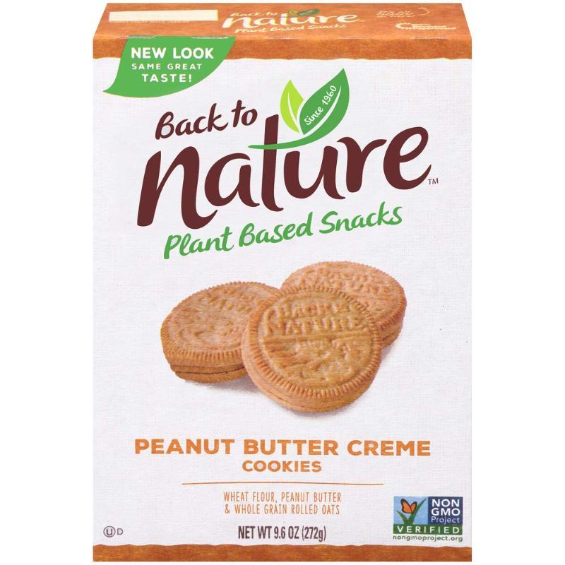 Photo 1 of Back to Nature Cookies, Non-GMO Peanut Butter Creme, 9.6 Ounce (2 pack) best by 01/14/2022