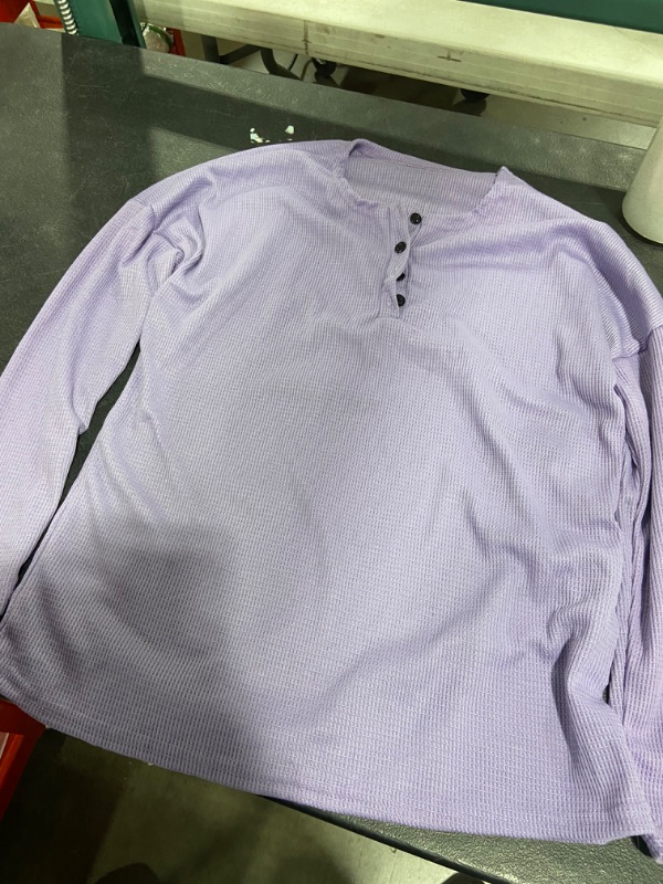 Photo 1 of Womens (L) Purple Buttoned Collar Long Sleeve Shirt