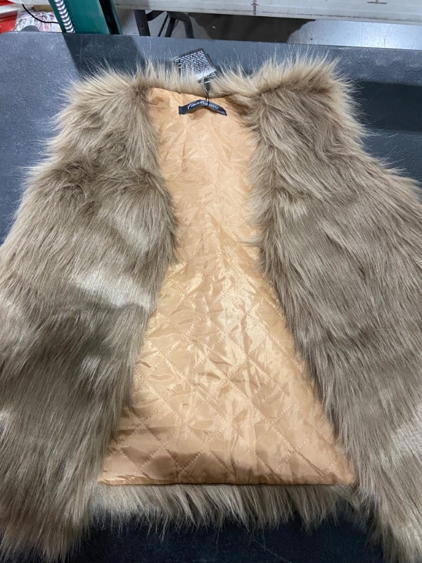 Photo 1 of Womens (XL) Brown Faux Fur Sleeveless Vest