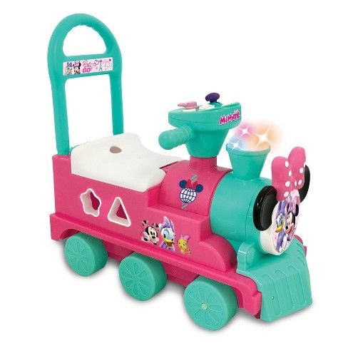 Photo 1 of Kiddieland Minnie Mouse Play n Sort Activity Interactive Ride On Train with Blocks, Buttons, and Realistic Train & Whistle Noises for Ages 1-3 Years
