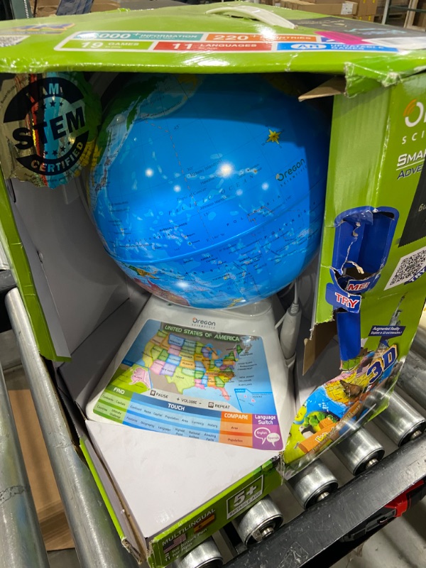 Photo 2 of Oregon Scientific Educational Learning Smart Globe for Home School World Geography Toy with Games, Countries & Fun Facts
