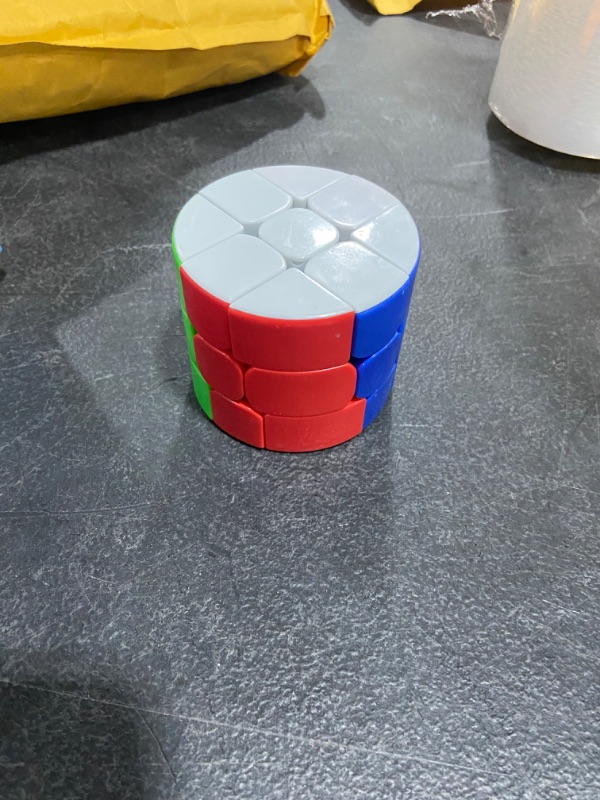 Photo 1 of 3x3 Cylinder Rubiks Cube