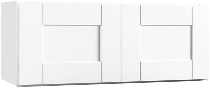 Photo 1 of Continental Cabinets CBKW3012-SSW ANDOVER SHAKER WALL BRIDGE CABINET, WHITE, 30X12 IN. (1 PER CASE)
