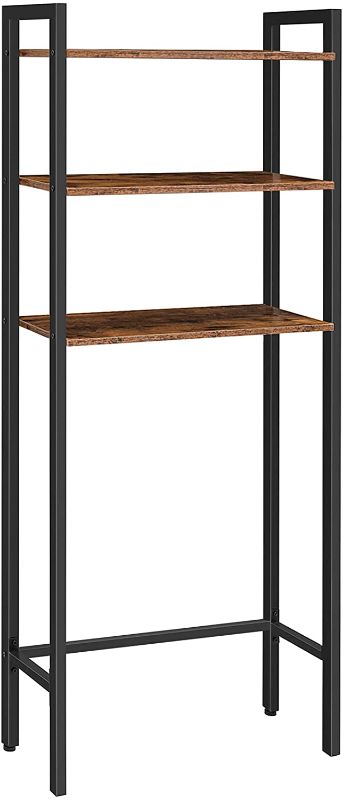 Photo 1 of HOOBRO Over The Toilet Storage, 3-Tier Industrial Bathroom Organizer, Bathroom Space Saver with Multi-Functional Shelves, Toilet Storage Rack, Easy to Assembly, Rustic Brown BF41TS01