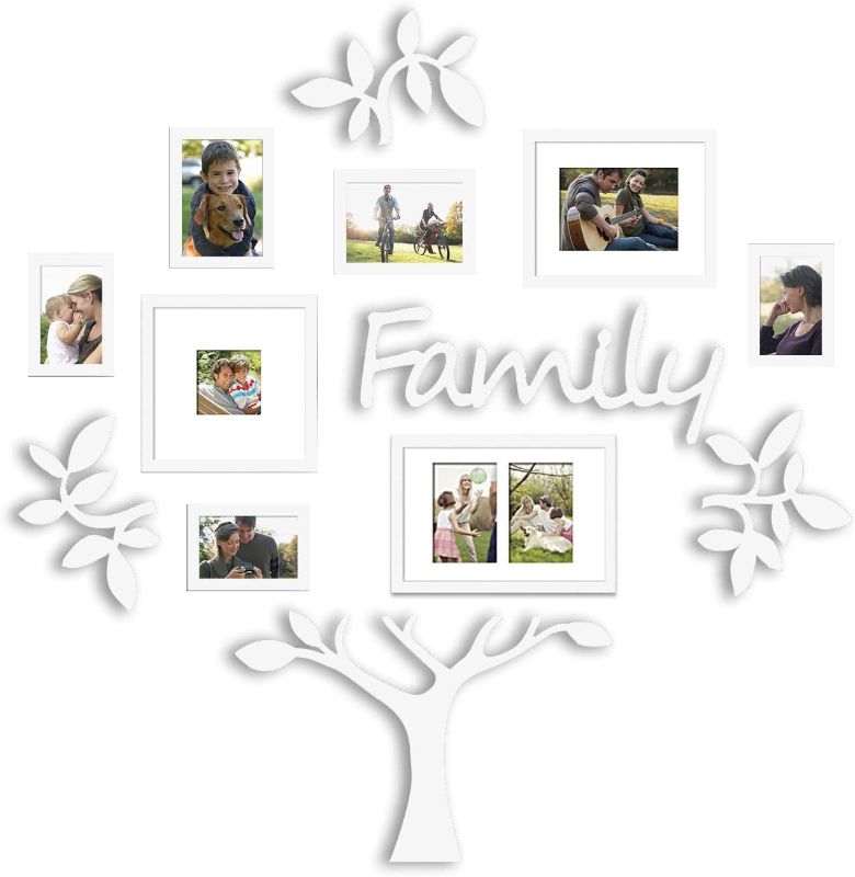 Photo 1 of Jerry & Maggie - Photo Frame | Plaque College Frame - Wall Decoration Combination - White PVC Picture Frame Selfie Gallery Collage With Hanging Template & Wall Mounting Design | Family Tree, copper color 