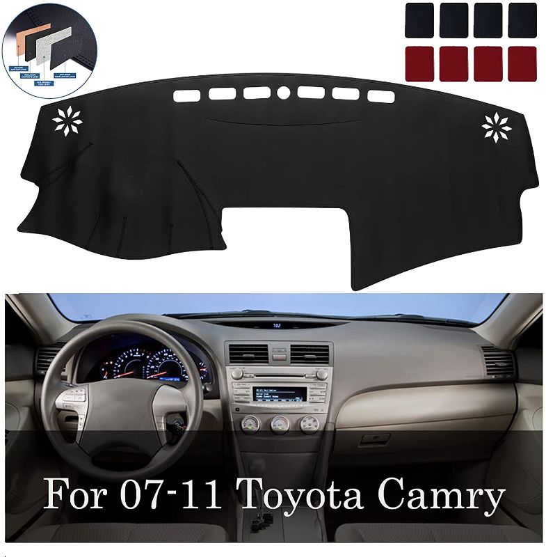 Photo 1 of BDFHYK Dash Board Cover PU Dashboard Mat Pad Sun Protection Anti-Vertigo Mat Blanket Compatible with 2007-2011 Toyota Camry