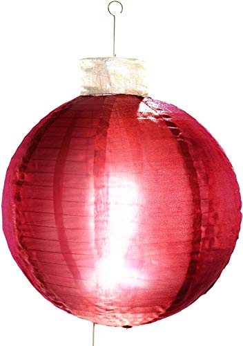 Photo 1 of Elf Logic - 21" Large Outdoor Christmas Ornament That Lights up. Collapsible Light-up Ball - Perfect Indoor or Outdoor Holiday Decoration