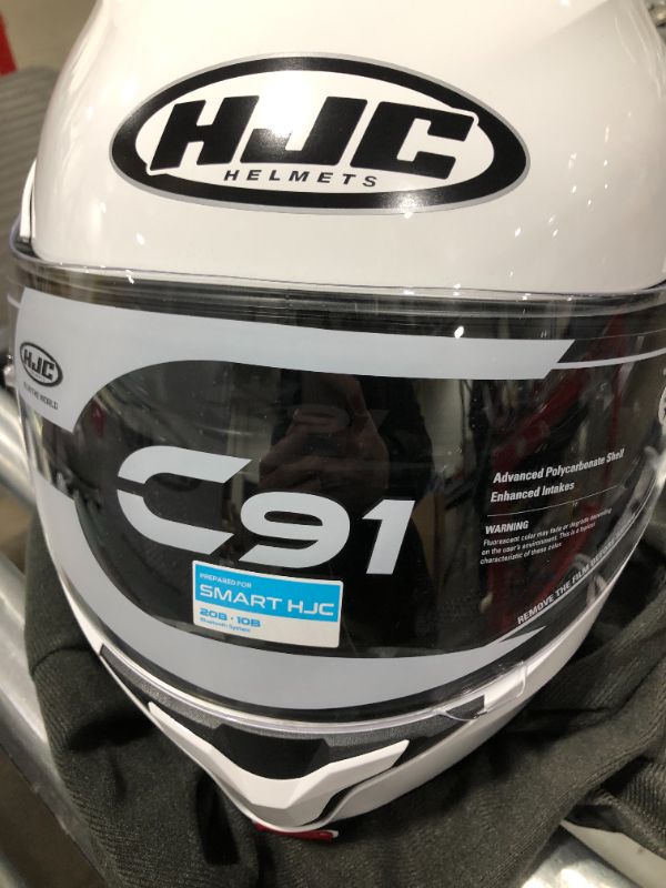 Photo 3 of HJC Helmets C91 Helmet (X-Large) (White)