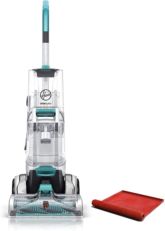 Photo 1 of Hoover Smartwash Automatic Carpet Cleaner Machine, with Storage Mat, FH52050, Turquoise
