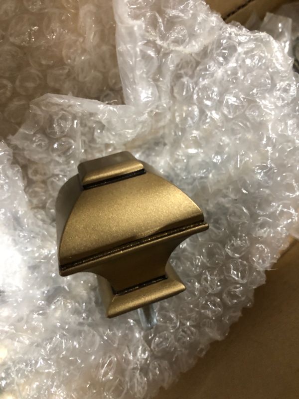 Photo 1 of A&F Rod Decor - Phife 13/16" Double Bay Window Curtain Rod - Antique Brass