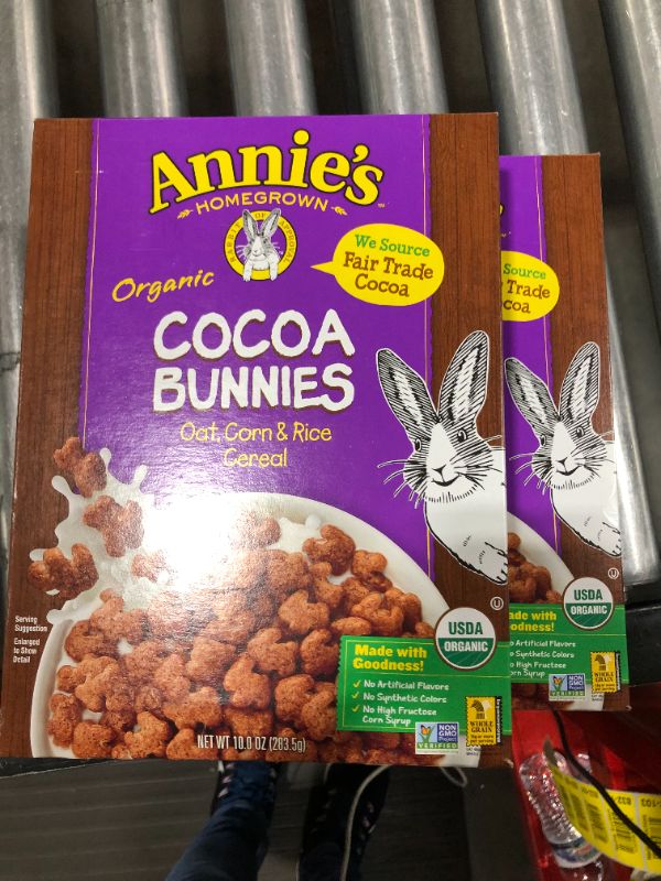 Photo 2 of Annie's Organic Cocoa Bunnies Breakfast Cereal, 10 oz (2 PACK)