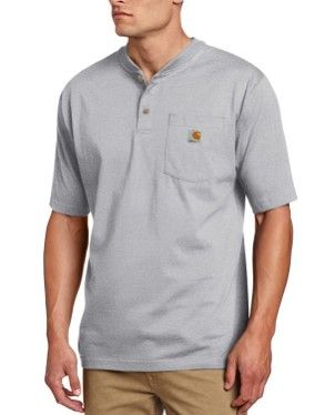 Photo 1 of Carhartt Men's Loose Fit Heavyweight Short-Sleeve Pocket Henley T-Shirt XL