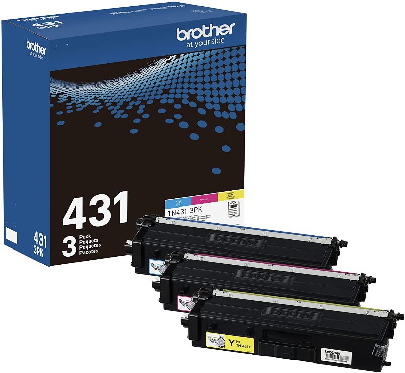 Photo 1 of Brother TN-431 3PK, Cyan, Magenta, Yellow, 