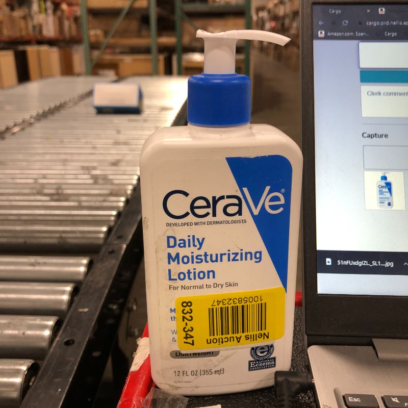 Photo 2 of CeraVe Daily Moisturizing Lotion for Dry Skin | Body Lotion & Facial Moisturizer with Hyaluronic Acid and Ceramides | 12 Fl Ounce