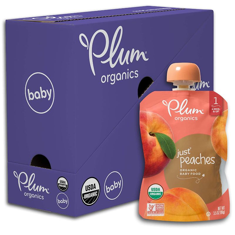 Photo 1 of Plum Organics Baby Food Pouch | Stage 1 | Peach Puree | 3.5 Ounce | 6 Pack | Fresh Organic Food Squeeze | For Babies, Kids, Toddlers
EXPIRES 01/13/2022