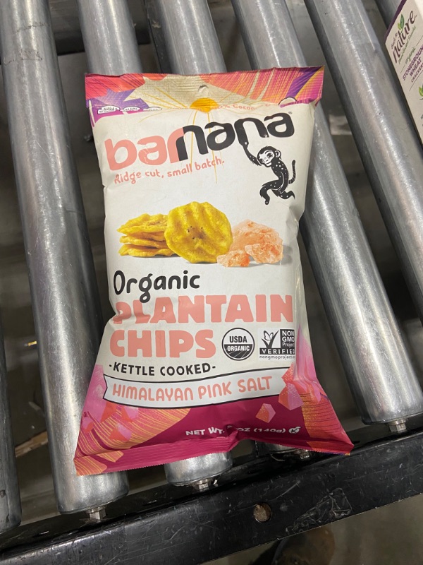 Photo 2 of Barnana Plaintain Chips, Organic, Himalayan Pink Sea Salt, Ridged - 5 oz
EXPIRES 03/11/2022