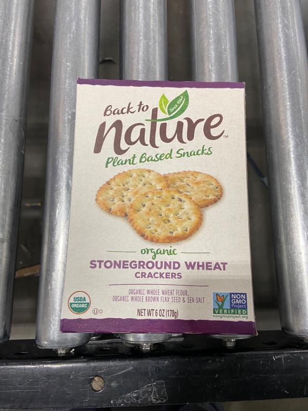 Photo 2 of Back to Nature Crackers, Organic Stoneground Wheat, 6 Ounce
EXPIRES 03/16/2022