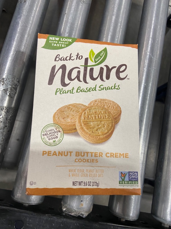 Photo 2 of BACK TO NATURE PEANUT BUTTER CREME COOKIE, 9.5 OZ
EXPIRES 01/14/2022