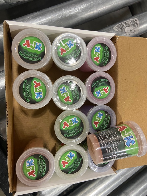 Photo 1 of 12pack Glow N Dark Slime cups