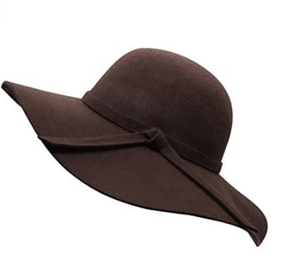 Photo 1 of Bienvenu Women's Wide Brim Wool Ribbon Band Floppy Hat