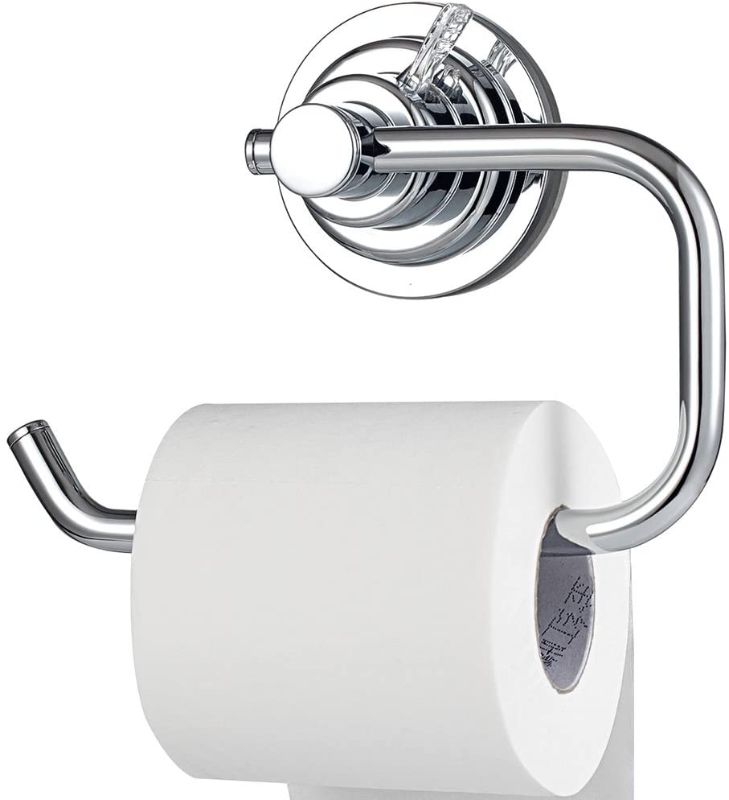 Photo 1 of BOPai Modern Vacuum Suction Cup Toilet Paper Holder,Removable Bracket for Bathroom Kitchen.Chrome