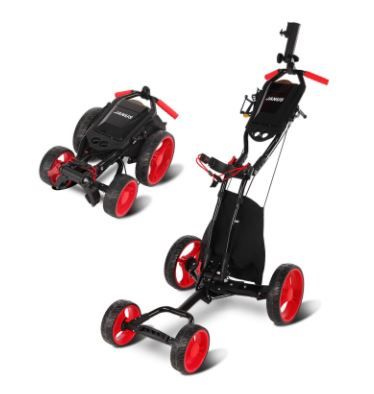 Photo 1 of JANUS Golf Push Cart, golf cart used by golf course ,golf pull cart with hand Brake?golf push carts 4 wheel folding ?Suitable for any golf bag, golf accessories in the golf gift