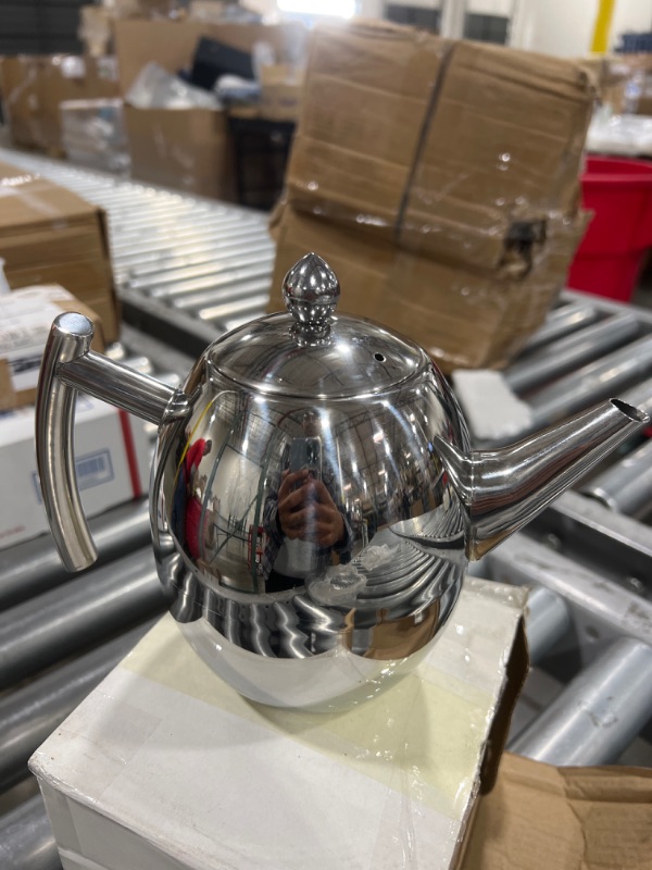 Photo 1 of 1 L stainless steel coffee tea kettle pot with filter