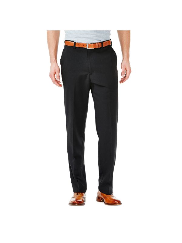 Photo 1 of  Haggar Men's Cool 18® Solid Flat Front Pant Classic Fit Size-44x30