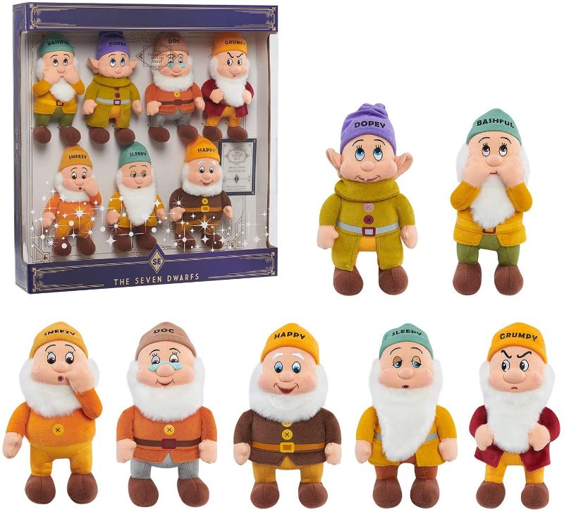 Photo 1 of Disney Treasures from The Vault, Limited Edition The Seven Dwarfs Plush Set, Amazon Exclusive
