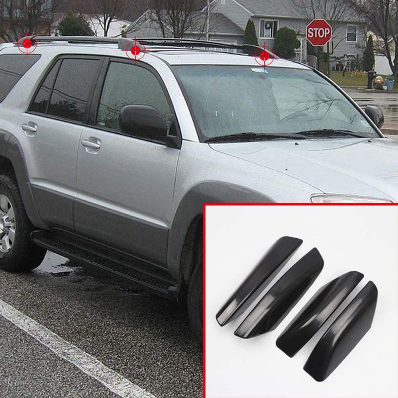 Photo 1 of Black Roof Rails Rack Leg Cover End Cap Protection Cover Shell 