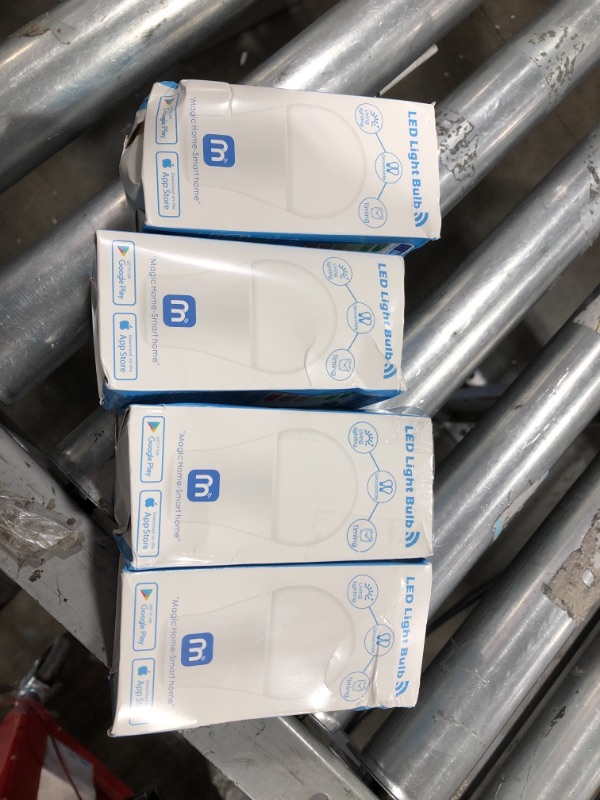 Photo 1 of MagicLight Smart Light Bulbs, WiFi & Bluetooth 5.0, A19 60W Equivalent Dimmable Full Color Changing Light Bulbs, Music Sync, App Control, Smart Home Lighting Work with Alexa Google Assistant, 4Pack