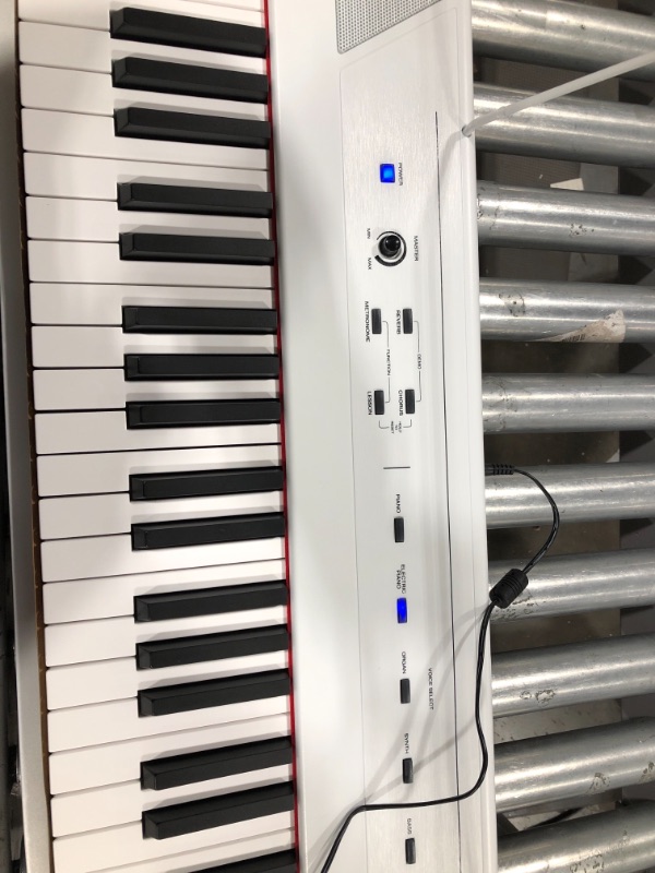 Photo 3 of Alesis Recital White | All White 88-Key Digital Piano / Keyboard with Full-Size Semi-Weighted Keys, Power Supply, Built-in Speakers and 5 Premium