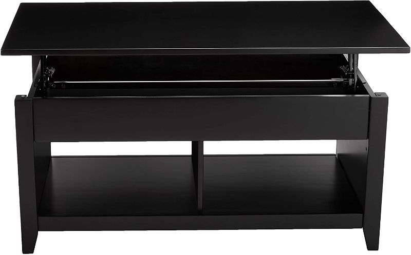 Photo 2 of Amazon Basics Lift-Top Storage Coffee Table, Black
