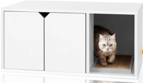 Photo 1 of Cat Litter Box Enclosure, White