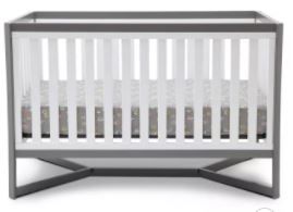 Photo 1 of Delta Children Tribeca 4-in-1 Convertible Crib - White/Gray