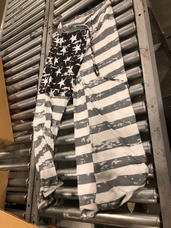 Photo 1 of S black white american flag pants 