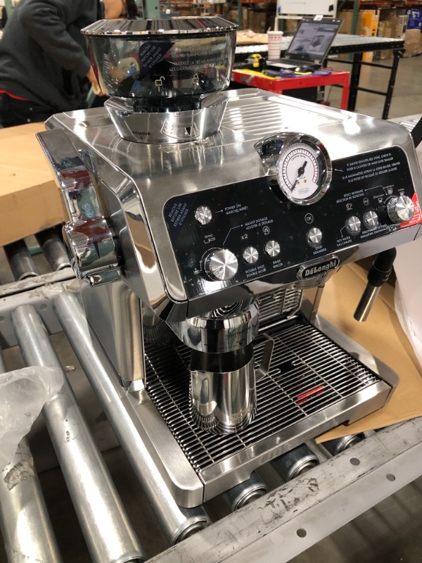 Photo 1 of De'Longhi La Specialista Espresso Machine with Sensor Grinder, Dual Heating System, Advanced Latte System & Hot Water Spout for Americano Coffee or Tea, Stainless Steel, EC9335M
