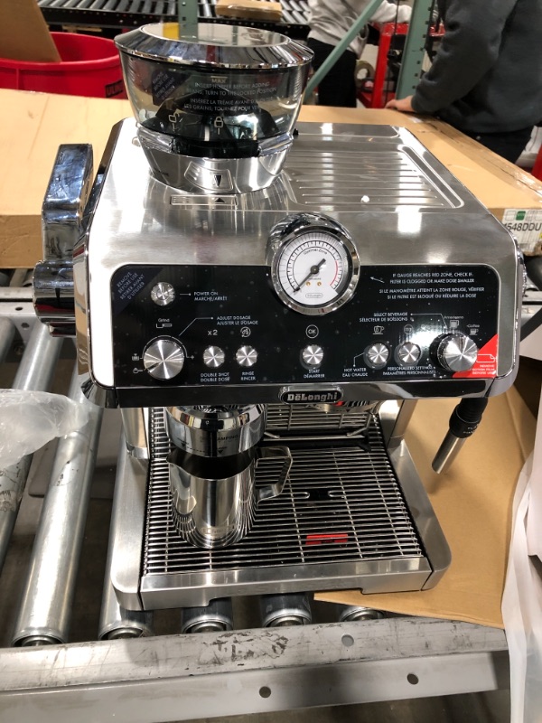 Photo 1 of De'Longhi La Specialista Espresso Machine with Sensor Grinder, Dual Heating System, Advanced Latte System & Hot Water Spout for Americano Coffee or Tea, Stainless Steel, EC9335M
