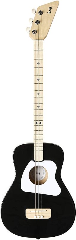 Photo 1 of Loog 3-String Pro Acoustic Guitar and Accompanying App, Lessons, Recommended Ages 8+ (Black)
