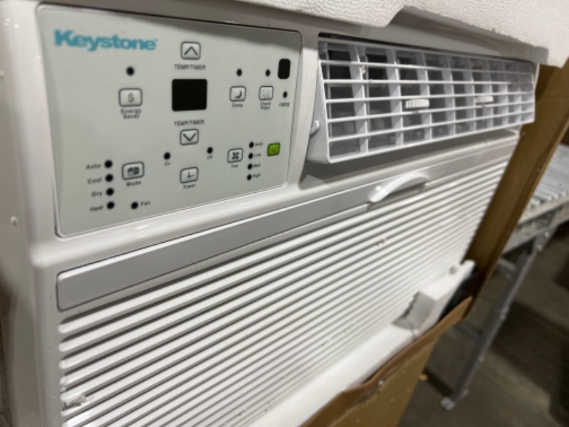Photo 5 of Keystone 12,000 BTU 230V Through-The-Wall Air Conditioner | 10,600 BTU Supplemental Heating | LCD Remote Control | Sleep Mode | 24H Timer | AC for Rooms up to 550 Sq. Ft. | KSTAT12-2HC
