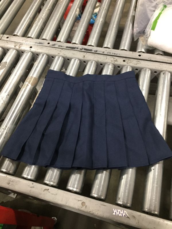 Photo 2 of Girls Women High Waisted Pleated Skirt Plain Plaid A-line Mini Skirt Skater Tennis School Uniform Skirts Lining Shorts size M
