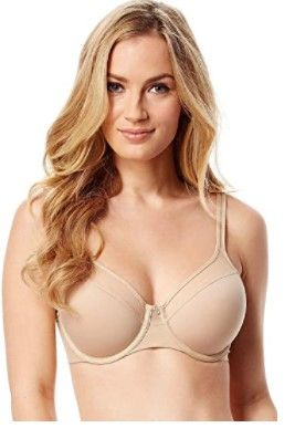 Photo 1 of Bali Women's One Smooth U Ultra Light Illusion Neckline Underwire Bra 34DD
