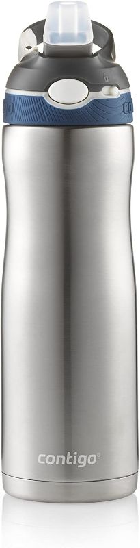 Photo 1 of Contigo Autospout Straw Ashland Chill Vacuum-Insulated Stainless Steel Water Bottle, 20 oz., Monaco
