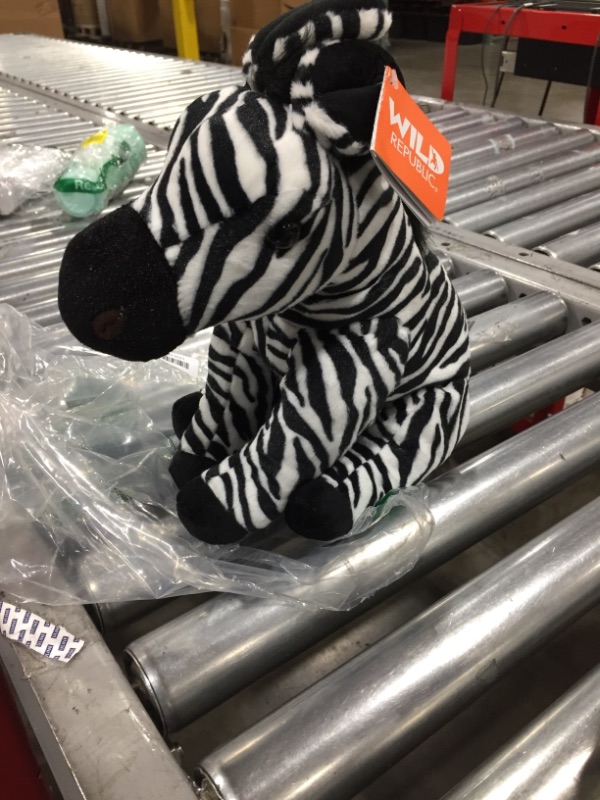 Photo 2 of Wild Republic Zebra Plush, Stuffed Animal, Plush Toy, Gifts for Kids, Cuddlekins 12 Inches, Multicolor
